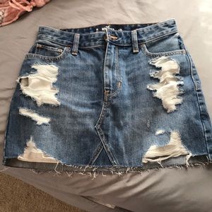 Brand New Hollister Jean Skirt